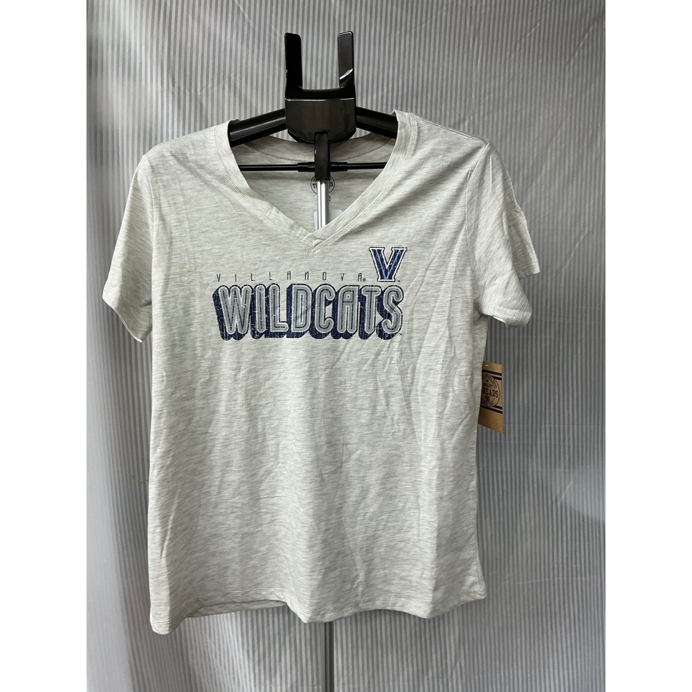 Rivalry‎ Threads Villanova Wildcats NCAA V-Neck T-Shirt Heather Gray Large 12-14